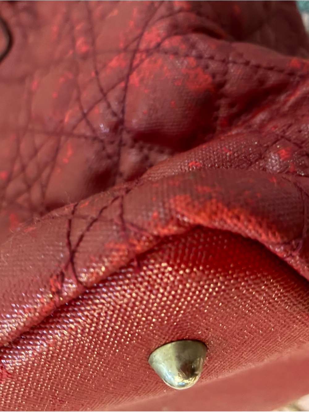 Christian Dior Large Panarea Tote Red Cannage Quilted Leather - Picture 14 of 16
